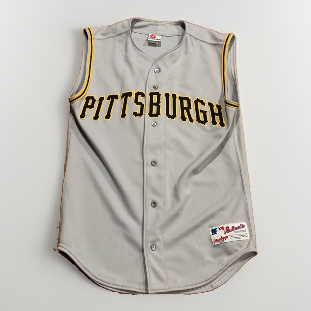Vintage Pittsburgh Pirates Rawlings Sleeveless Jersey Vest 40 Team Issue Blank